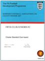 Charter Standard Club Winners Certificate